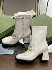 	 Bagsaaa Gucci Horsebit Ankle Boots White - 5