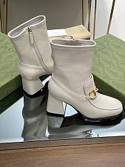 	 Bagsaaa Gucci Horsebit Ankle Boots White - 4