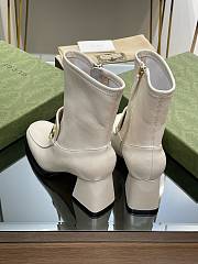 	 Bagsaaa Gucci Horsebit Ankle Boots White - 2