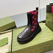 Bagsaaa Gucci 'GG' Ankle Boots Black/pink - 2