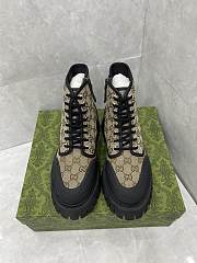 Bagsaaa Gucci GG Canvas Ankle Sloe Boot - Black - 1