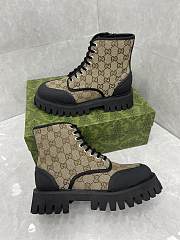 Bagsaaa Gucci GG Canvas Ankle Sloe Boot - Black - 4