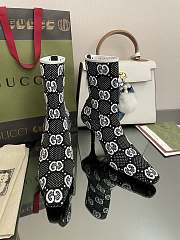 Bagsaaa Gucci Tom Heel Boots - Black and white - 1