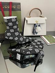 Bagsaaa Gucci Tom Heel Boots - Black and white - 5