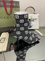 Bagsaaa Gucci Tom Heel Boots - Black and white - 3
