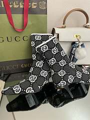 Bagsaaa Gucci Tom Heel Boots - Black and white - 2