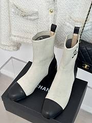 Bagsaaa Chanel Ankle Short Boots Off White - 2