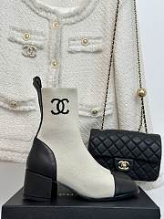 Bagsaaa Chanel Ankle Short Boots Off White - 3