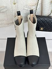 Bagsaaa Chanel Ankle Short Boots Off White - 4