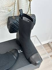 	 Bagsaaa Chanel Ankle Short Boots Black - 2