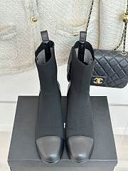 	 Bagsaaa Chanel Ankle Short Boots Black - 4