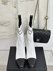 	 Bagsaaa Chanel Beaded Pearl Sock Boots White - 6
