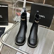 Bagsaaa Chanel Chelsea Black Leather Boots - 4