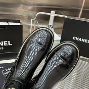 	 Bagsaaa Chanel Chelsea Black Patent Leather Boots - 4