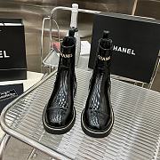 	 Bagsaaa Chanel Chelsea Black Patent Leather Boots - 3