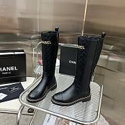 	 Bagsaaa Chanel Chelsea Black Leather Long Boots - 2