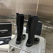	 Bagsaaa Chanel Chelsea Black Patent Leather Long Boots - 2