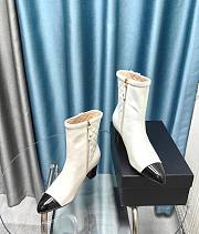 	 Bagsaaa Chanel Ankle White Boots - 6