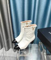 	 Bagsaaa Chanel Ankle White Boots - 4