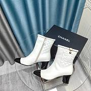 	 Bagsaaa Chanel Ankle White Boots - 2