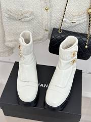 	 Bagsaaa Chanel Ankle & Booties White Leather - 5