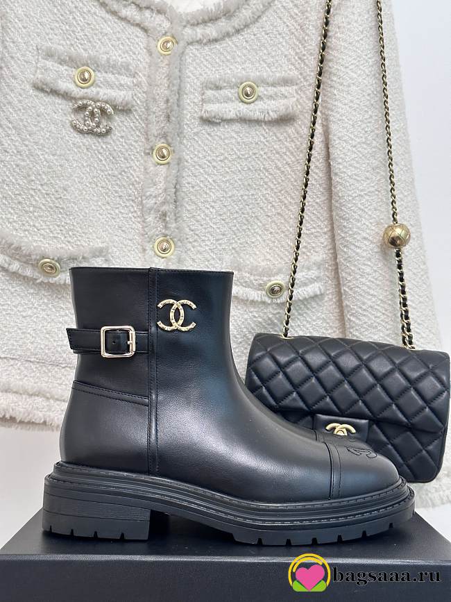 	 Bagsaaa Chanel Chelsea Leather Boots - 1