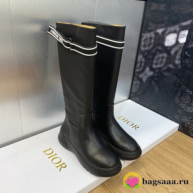 	 Bagsaaa Dior Over Knee Black Boots - 1