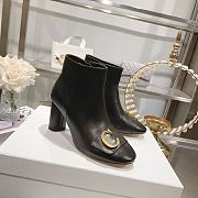 Bagsaaa Dior Cd Logo Black Leather Ankle Boots - 4