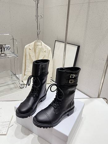 	 Bagsaaa Dior D-Trap Ankle Boot Black Calfskin and Shearling