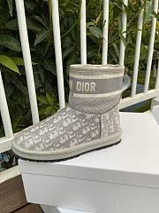 Bagsaaa Dior Oblique Jacquard Shearling Boots - 1