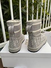Bagsaaa Dior Oblique Jacquard Shearling Boots - 6
