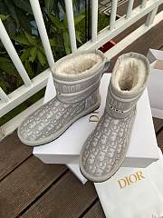 Bagsaaa Dior Oblique Jacquard Shearling Boots - 4