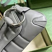 Bagsaaa Gucci Horsebit Chain Small Shoulder Bag Grey Leather - 2