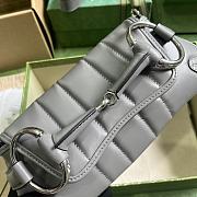 Bagsaaa Gucci Horsebit Chain Small Shoulder Bag Grey Leather - 5