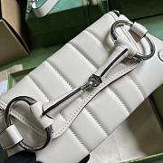 Bagsaaa Gucci Horsebit Chain Small Shoulder Bag White Leather - 5