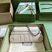 Bagsaaa Gucci Horsebit Chain Small Shoulder Bag White Leather - 3