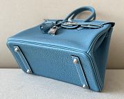 Bagsaaa Hermes Birkin 25 in Togo Leather with Silver Hardware Blue - 2