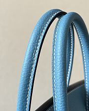 Bagsaaa Hermes Birkin 25 in Togo Leather with Silver Hardware Blue - 3