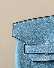 Bagsaaa Hermes Birkin 25 in Togo Leather with Silver Hardware Blue - 6