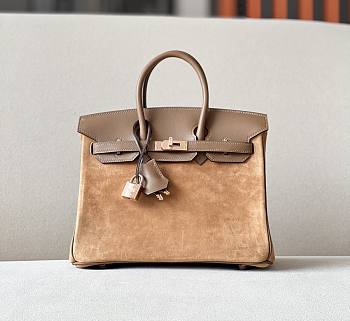 Hermes Birkin 25 GRIZZLY/SWIFT Brown Bag