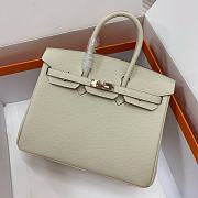 Bagsaaa Hermes Birkin 25 in Togo Leather Off White color - 1