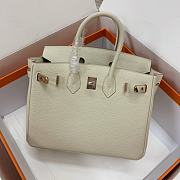 Bagsaaa Hermes Birkin 25 in Togo Leather Off White color - 3