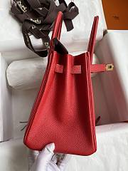 Bagsaaa Hermes Birkin 25 Epsom Leather Red - 5