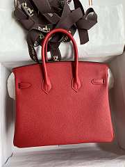 Bagsaaa Hermes Birkin 25 Epsom Leather Red - 4