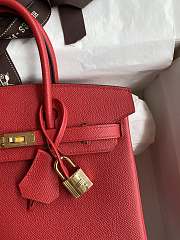 Bagsaaa Hermes Birkin 25 Epsom Leather Red - 3