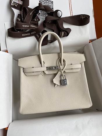 	 Bagsaaa Hermes Birkin 25 Epsom Leather Off White