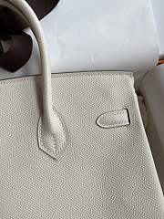 	 Bagsaaa Hermes Birkin 25 Epsom Leather Off White - 2