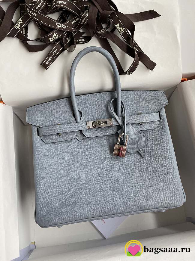 	 Bagsaaa Hermes Birkin 25 Epsom Leather Light Blue - 1