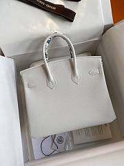 	 Bagsaaa Hermes Birkin 25 Epsom Leather White - 5