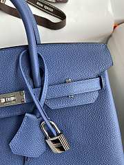 	 Bagsaaa Hermes Birkin 25 Epsom Leather Blue - 4